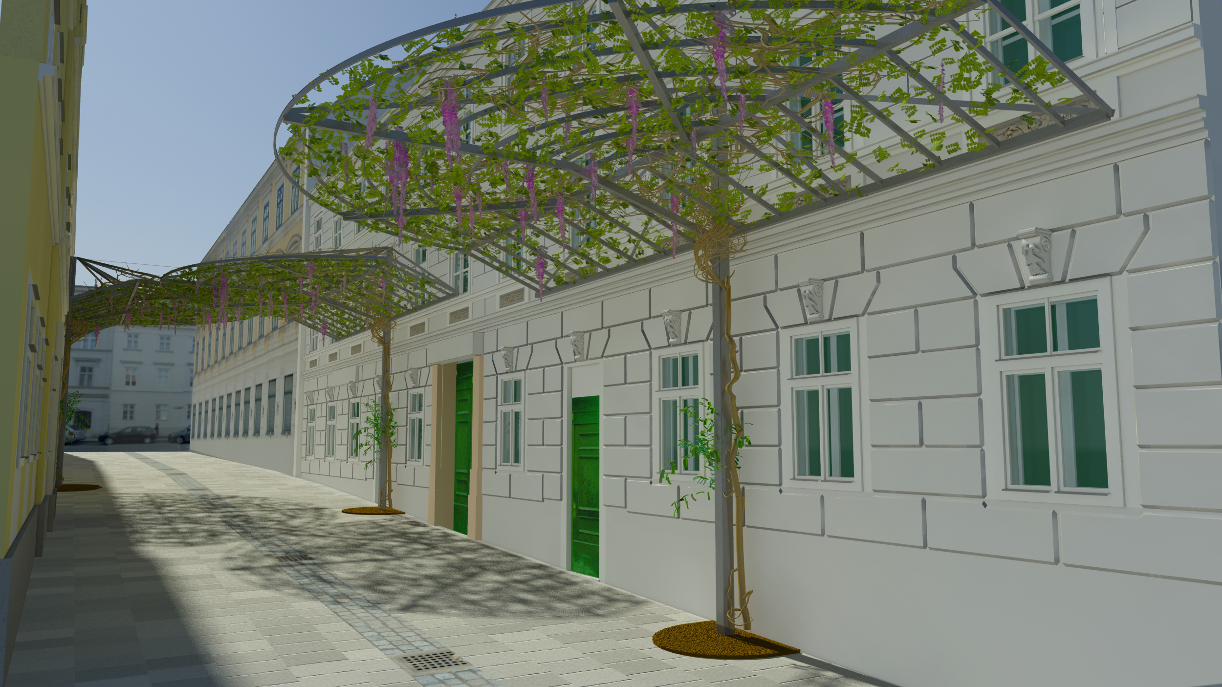 Grafik von einer Begrünungslösung in Wien